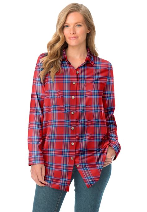 women's plaid shirts walmart